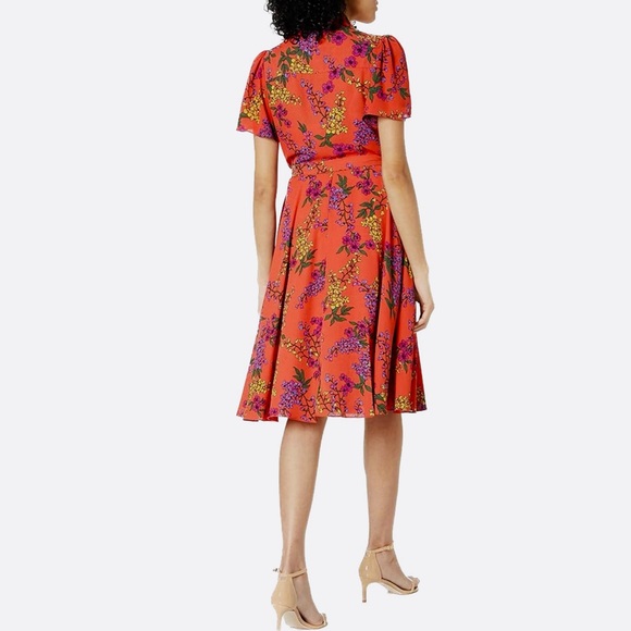 Nanette Lepore Terracotta Flutter Sleeve
Chiffon Floral Print Shirtdress Size 14 - Picture 2 of 10